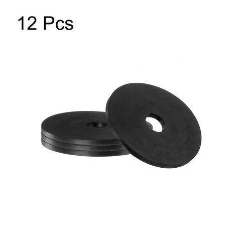 Set Of 12 Rubber Spacers For Vibration Damping 1-1/4 Inch Outer Diameter 1/4 Inch Inner Diameter 1/16 Inch Thick Round Bushings