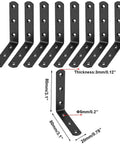 Workhorse Heavy Duty Matte Black L Brackets 20 Pack 3.1 By 3.1 Inch showcasing multiple iron right angle corner supports.