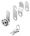 Cam Lock Set For Cabinets Drawers And Mailboxes, 16/30mm compatible locker lock with 2 keys and tamper resistant hardware visible.