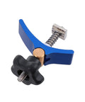 Pro-Grade T-Track Clamp Quick-Act Hold-Down For Woodworking And Carpentry, Adjustable Jig Fixture, close-up view