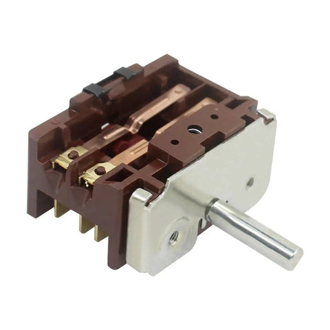Side view of Rotary Encoder With Push Button Switch For Control Panels, showing metal and plastic construction.