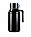Road Ready Stainless Steel 12V And 24V Car Water Heater Plugs Right Into Cigarette Lighter Portable Electric Kettle with black finish.