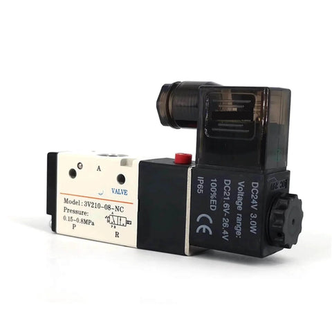 Premium Pneumatic Control Solenoid Air Valve Three Way Two Position Normally Closed Or Open 3V210-08-NC IP65 Steel