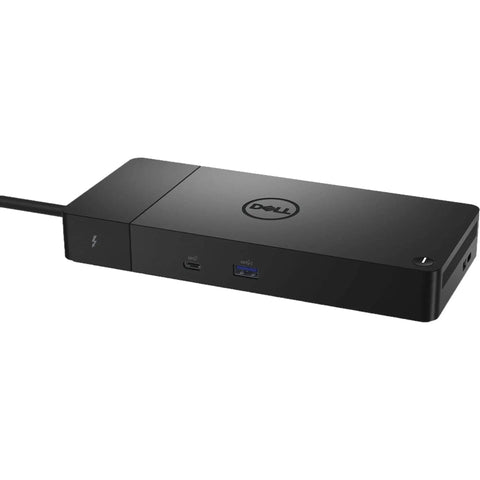 Modular Thunderbolt Dock Delivering Solid Ninety Watt Punch Alongside Flexible HDMI DisplayPort Ethernet Cables, black hub with ports.