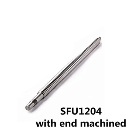 C7 Roll SFU1204 Ball Screw 12mm Diameter 4mm Pitch Right Hand Thread End Machined Screw Rod for Small CNC Machines and Motion Rails 200mm