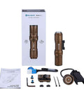 Odin Mini Ultra Compact Tactical Flashlight For Hunting And Outdoors Legit 1250 Lumens 240 Meter Beam with accessories and packaging