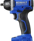 Side view of 24 Volt Max Cordless Impact Wrench With A Three Eighths Inch Drive Refurbished High Torque For Auto and Workshop Tough Nut Busting Tool Model 672828 Kit.