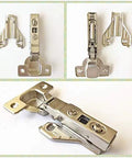 Full Overlay Cup Hinge Soft Close For Face Frame Cabinets, 35mm Cup, 105-Degree Opening, brushed finish with clips