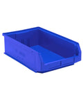 Heavy Duty Parts Organizer Bins Blue Set Built To Last With Interlocking Ribbed Walls And Double Wall Construction For Serious Tool And Hardware Storage Dimensions 19.75 L X 12.38 W X 5.88 H Inches 6 Pack