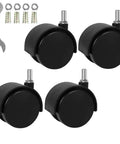 Keep It Rollin Smooth With Heavy Duty Swivel Caster Wheels Crafted From Durable Black Nylon Featuring An M8 Threaded Stem For Zero Friction Movement Over Wood Floors Tables Cabinets Shelves Garage Projects And Tool Stands - Pack includes four 1.5 inch wheels with hardware.
