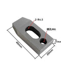 Stainless Steel Wire EDM Jig Holder Clamp Pressure Plate For CNC Machining Center 40x20x7mm M6 Screw Beast Mode Precision Fixture, diagram view