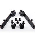 Orb Oil Rubbed Bronze Sliding Barn Door Hardware Kit With 6.6 Foot Track Rails Brushed Antique Bronze Finish Durable J Shape Rollers