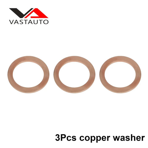 Three copper washers for Magnetic Stainless Steel Oil Drain Plug M16 X 1.5 With Neodymium Magnet That Keeps Metal Junk Out Of Your Oil