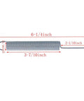 Straight Up And Rock Solid Replacement Tension Springs For Recliner Sofa Chair Bed Mechanism Assist Lock System Six Quarter Inch Overall Length Zero Fuss Set Of Two Units, measuring 6-1/4 inch with hooks.