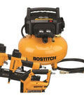 Top Shelf 6 Gallon Electric Air Compressor With Oil Free Pancake Tank And 150 Psi Pressure combined with three finishing tools for renovations.