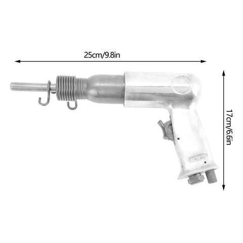 Hardcore Ready No Sweat Pneumatic Air Rivet Gun Smooth Lightweight Handheld Tool For Sign Panels Aluminum Windows And Quick Metalwork Fabrication Quarter Inch Inlet, measuring 25cm by 17cm.