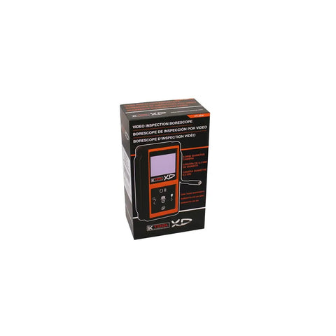 Packaging of Long Reach Digital Borescope With 46 Inch Flexible Probe, 8.5mm Camera, 4x Zoom, 2.5 Inch Color LCD.
