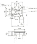 Technical drawing of Motorized 100mm Optical Rotation Platform With High Precision Electric Rotation Stage dimensions