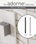 Sleek 3-Gang Wall Plate In Gloss White On White Finish Pack Of 4 showcasing the adorne collection, screwless design.