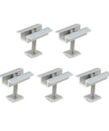 Five Pack Aluminum Solar Panel Mounting Brackets For Framed And Frameless Modules, Adjustable Horizontal And Vertical Rails