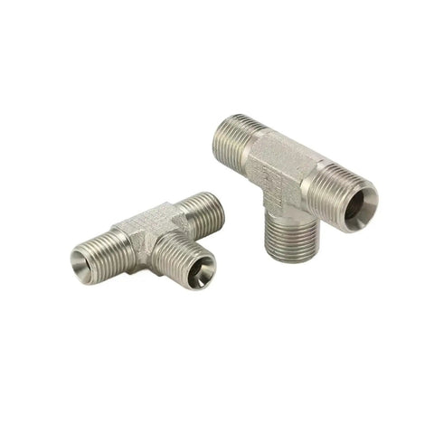 Heavy Duty Hydraulic Transition Fittings British Thread Sizes Internal Cone Tee Joint High Pressure C Type Pipe Connector For Industrial Use Or DIY Projects Runs Smooth As Butter Saves Money And Time Perfect For Professional Work, stainless steel tee fittings