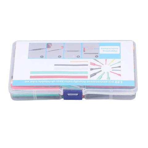 Must Get 140 Pc Heat Shrink Tubing Kit For Wire Wrapping And Electrical Insulation With Storage Container To Bundle Cables For Daily Maintenance And Auto Repair Work At A Cheap Price, assorted colors in case