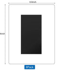 Eight Pack Magnetic Sign Holders For 8.5 By 11 Inch Documents With Clear Plastic Wall Mounts And Magnet Borders, Heavy Duty Frames For Posters, Perfect For Office, Retail, And Warehouse Displays. 8.5x11 in clear magnetic sign holder with size markings