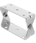 Ciieeo Heavy Duty Stainless Steel U Shaped Oven Door Hinge Industrial Replacement For Baking Equipment Kitchen Appliance Hardware Pivot Joints Durable And Strong close-up view of hinge showing pivot joint and mounting holes.