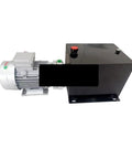 Rock Solid Hydraulic Power Unit Oil Pump Station Double Acting 380 Volt Electric Motor with Brushless Drive side view.