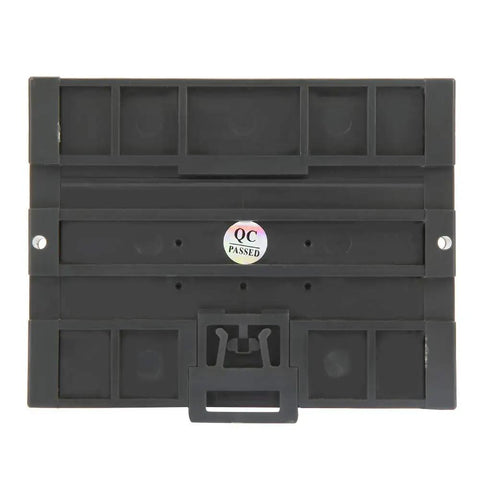 FX1N-20MR PLC Controller Module with relay output, back view showing rugged design and QC passed mark for industrial control applications.