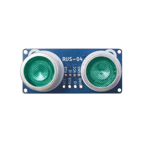 Ultrasonic Sensor Module With WS2812 RGB Lighting For Arduino Raspberry Pi And Micro:bit, 6 RGB LEDs For Programmable Visual Feedback