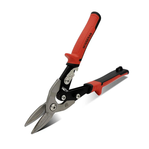 Aviation Tin Snips 10 Inch Heavy Duty Straight Cut Metal Cutter With Double Lever CRMO Steel Blades and Safety Lock