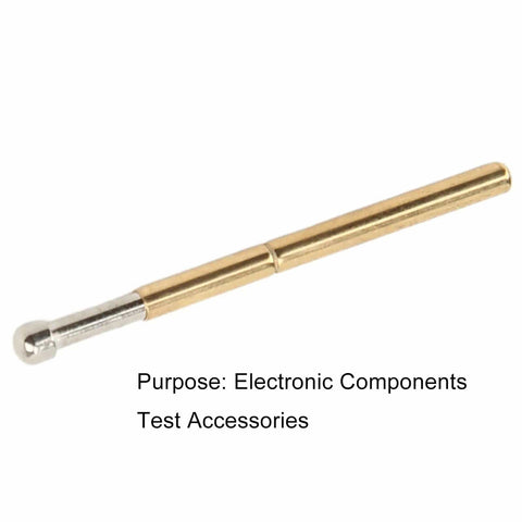Close-up of a single P125 D spring test probe from the 100 Pcs P125 D Spring Test Probes With Large Round Heads For PCB Testing set.