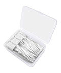 Open box displaying 720-piece SMD Resistor Kit 0805 1R To 10M Ohm 1/8W Thick Film SMT Chip Resistors, 36 values, taped in carrier.