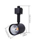 12 Pack LED Track Lighting Heads Adjustable 350 Horizontal 90 Vertical 6.5W 3000K Warm White 500lm Each Dimmable With TRIAC ETL Listed
