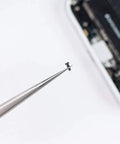 Two Pack Anti Static Curved Precision Tweezers Set For Electronics Lab Work Jewelry Making Craft And Soldering Stainless Steel With Fine Points Ergonomic Grip Locking Design ESD Safe holding small screw.