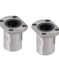 Heavy Duty Linear Motion Bearing Set With 25Mm Bore Ellipse Flange Ball Bearings 2 Pack For Machinery Equipment Built To Last From Bearing Steel Wear Resistant And Smooth Friction Reduction, 2-pack
