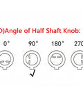 Diagram showing 5 Pack EQ Knob Replacement Set For DJ Controllers And Mixers Durable Potentiometer Fader Caps with different shaft angles.