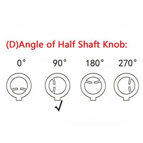 Diagram showing 5 Pack EQ Knob Replacement Set For DJ Controllers And Mixers Durable Potentiometer Fader Caps with different shaft angles.