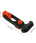 Heavy Duty Hood Latch Kit 10 Piece Replacement for Cars Rubber T Handle Latches safe locking hasp close-up with dimensions