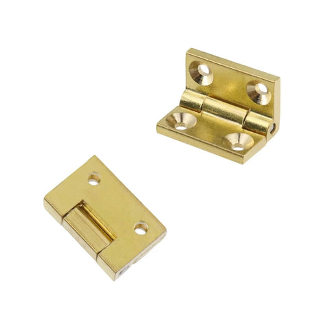Compact Brass Cabinet Hinges For Jewelry Boxes And Dollhouse Models 4 Pack 90 Degree Small Butt Hinges With Screws
