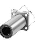 Side view of LMK16UU Square Flange Linear Ball Bearing Set For Smooth Low Friction Motion Workhorse 16 Mm Bore 28 Mm OD