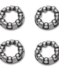 Pack Of Four Ball Bearing Retainer Cages For Bicycles Front And Rear Hub Wheel Service 3/16 Inch By 7 Balls Alloy