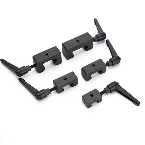 Black Linear Guide Rail Limit Block For CNC Machines HGR15 Through HGR45 Series Positioning Ring Slider Fixed Block Ball Screw Ready Pro Grade Heavy Duty CNC Accessory For DIY CNC Rigs Smooth Motion And Easy Install, black metal CNC limit blocks