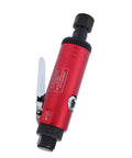 Shop Rated 25000Rpm Straight Pneumatic Air Die Grinder Featuring Precision 3Mm And 6Mm Collets, red metal tool with lever and collet.