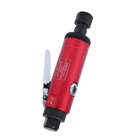 Shop Rated 25000Rpm Straight Pneumatic Air Die Grinder Featuring Precision 3Mm And 6Mm Collets, red metal tool with lever and collet.