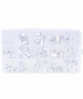 Aluminum Rivet Nut Kit 150 Piece M3 To M8 Rivnut Nutsert Assortment For Metal Fabrication And Auto Projects Includes M3 M4 M5 M6 M8 Sizes Durable Aluminum Fasteners For Strong Clean Installations. Clear organizer case with assorted aluminum rivet nuts, M3 to M8