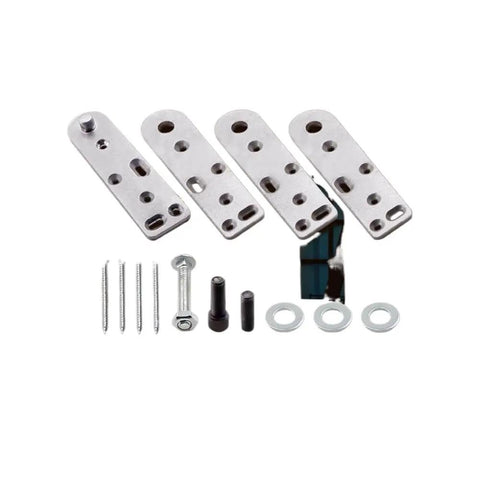 Concealed Bookcase Door Pivot Hinge Kit 500 Pound Capacity Heavy Duty Hidden Door Hardware with screws and metal plates