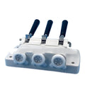 Front Panel Block Spare Part For Commercial Soft Serve Ice Cream Machines Built Tough For Busy Kitchens Heavy Duty Precision Crafted Standard Size Easy Install Fits Various Models High Quality Ice Cream Equipment Replacement Part, white plastic with three black levers