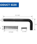 Two Pack Trailer Gate Pin And Spring Latch Kit For Utility And Carry On Trailers, Heavy Duty Gate Latch Repair Kit size diagram